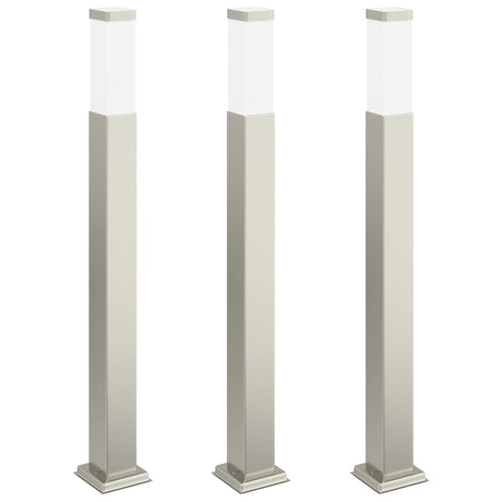 Vidaxx pullertbelysning 3 stk 80 cm rustfrit stål IP44