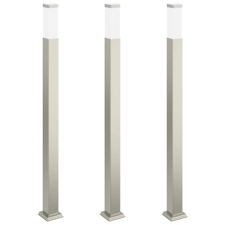 Vidaxx pullertbelysning 3 stk 110 cm rustfrit stål IP44