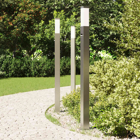 VidaXL pullertbelysning med sensor 3 stk 110 cm rustfrit stål IP44