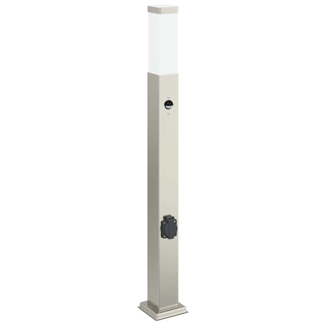 Vidaxl pullertlys med sensor og fatning 80 cm rustfrit stål IP44