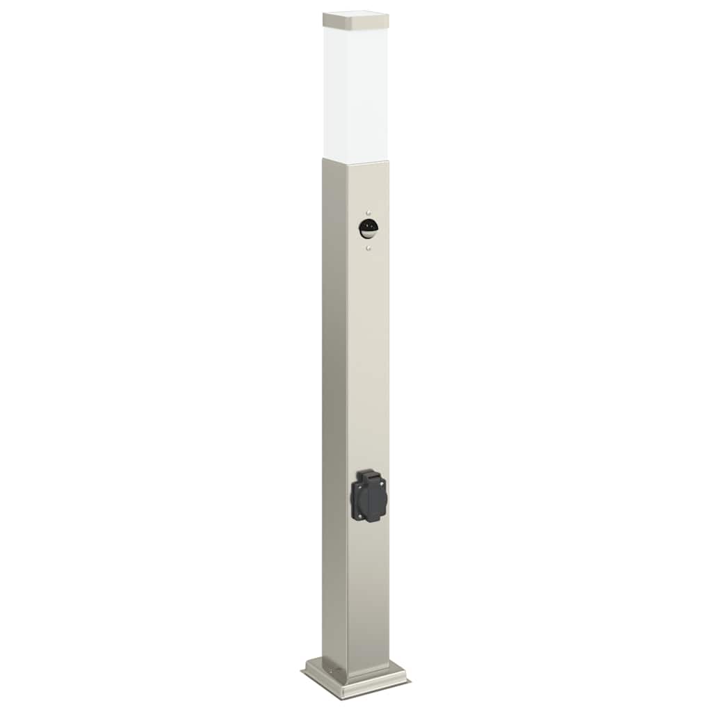 Vidaxl pullertlys med sensor og fatning 80 cm rustfrit stål IP44