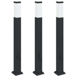 Vidaxx pullertbelysning med fatning 3 stk 80 cm sort IP44