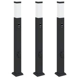 Vidaxx pullertbelysning med sensor og fatning 3 stk 80 cm sort IP44