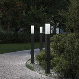 Vidaxx pullertbelysning med sensor og fatning 3 stk 80 cm sort IP44