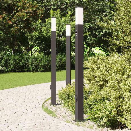 Vidaxx pullertbelysning med sensor og fatning 3 stk 110 cm sort IP44