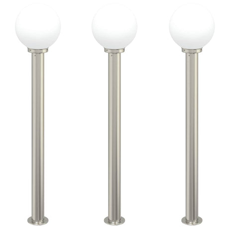 Vidaxx pullertbelysning 3 stk 120 cm rustfrit stål IP44
