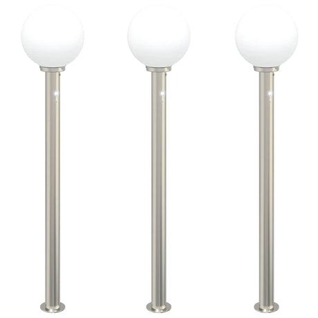 Vidaxx pullertbelysning med sensor 3 stk 120 cm rustfrit stål IP44