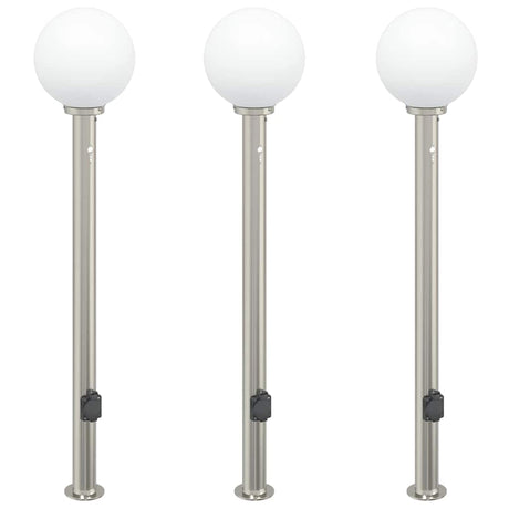 Vidaxx pullertbelysning med sensor og fatning 3 stk 120 cm rustfrit stål IP44