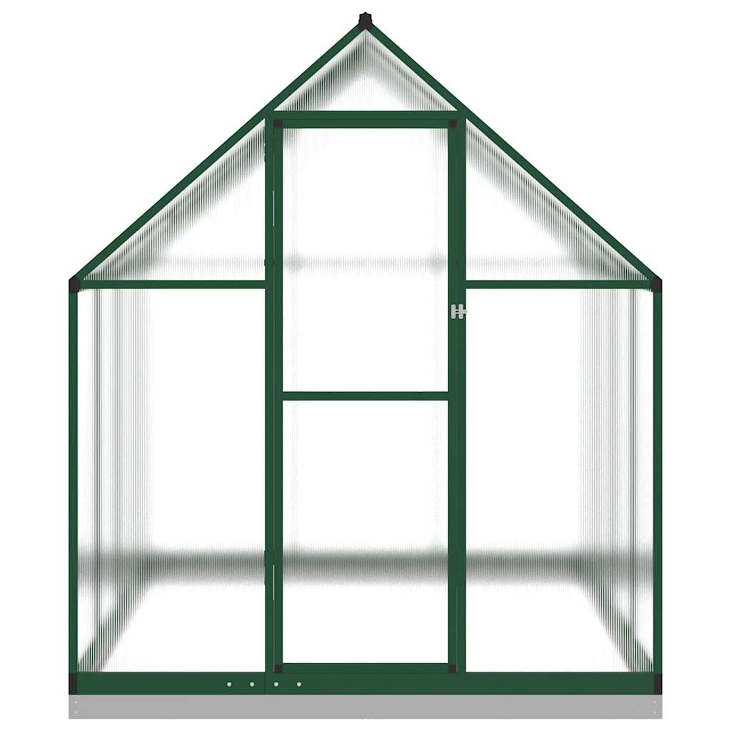 VidaXL Havedrivhus med grundramme 224x169x202 cm alugrøn