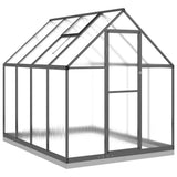 VidaXL Havedrivhus med basisramme 224x169x202 cm aluminium antracit farve