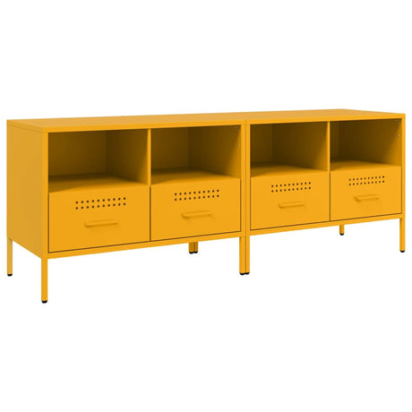 Vidaxl tv-meubelen 2 st 68x39x50,5 cm staal mosterdgeel