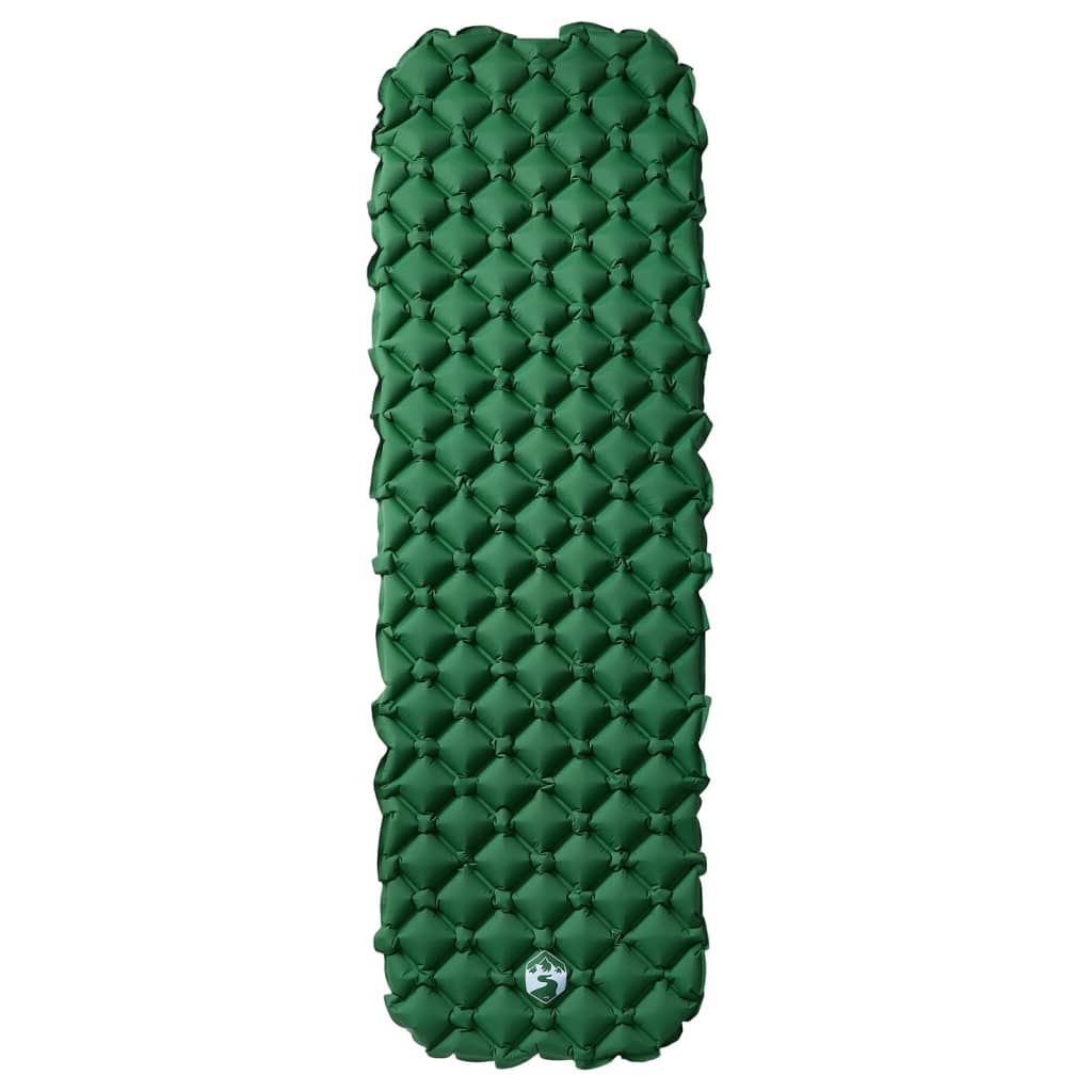 Vidaxx oppustelig campingmadras 190x58x6 cm 1-personers grøn