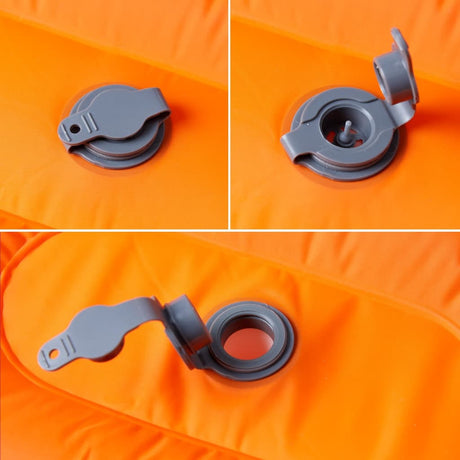 Vidaxl campingmadras med pude selvoppustelig 1-personers orange