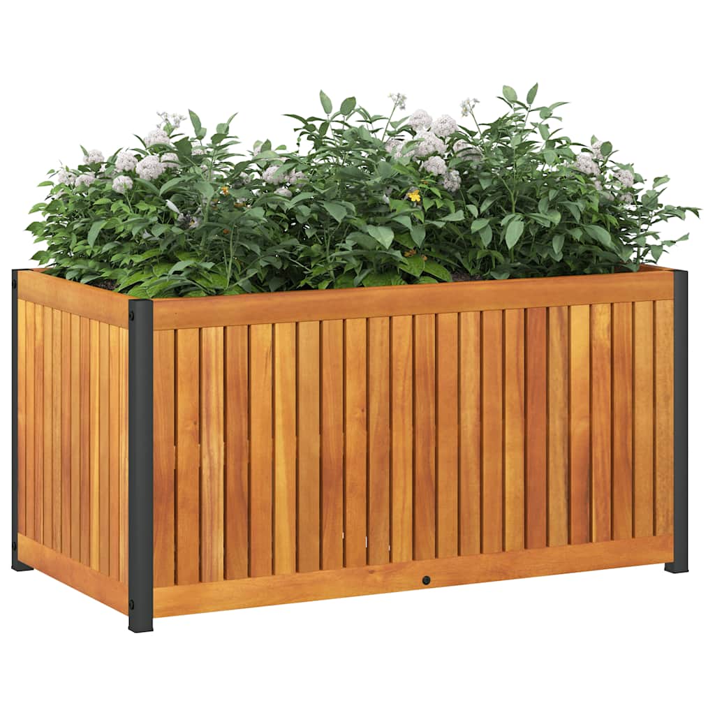 Vidaxx plantekasse 85x45x44 cm massivt akacietræ og stål
