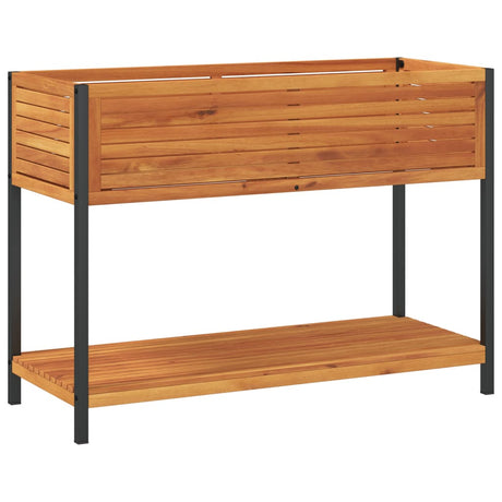 Vidaxx plantekasse med hylde 110x45x80 cm massivt akacietræ og stål