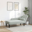 Vidaxl chaise longue met kussens fluweel lichtgrijs