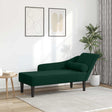 Vidaxl chaise longue met kussens fluweel donkergroen