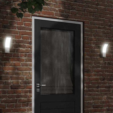 VidaXL udendørs væglamper 2 stk LED støbt alu hvid