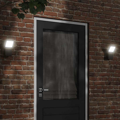VidaXL udendørs væglampe LED støbt aluminium sort