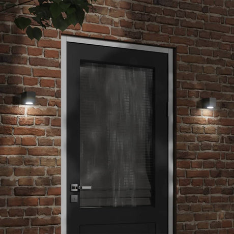 VidaXL udendørs væglamper 2 stk støbt aluminium sort