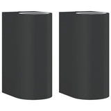 VidaXL udendørs væglamper 2 stk støbt aluminium sort