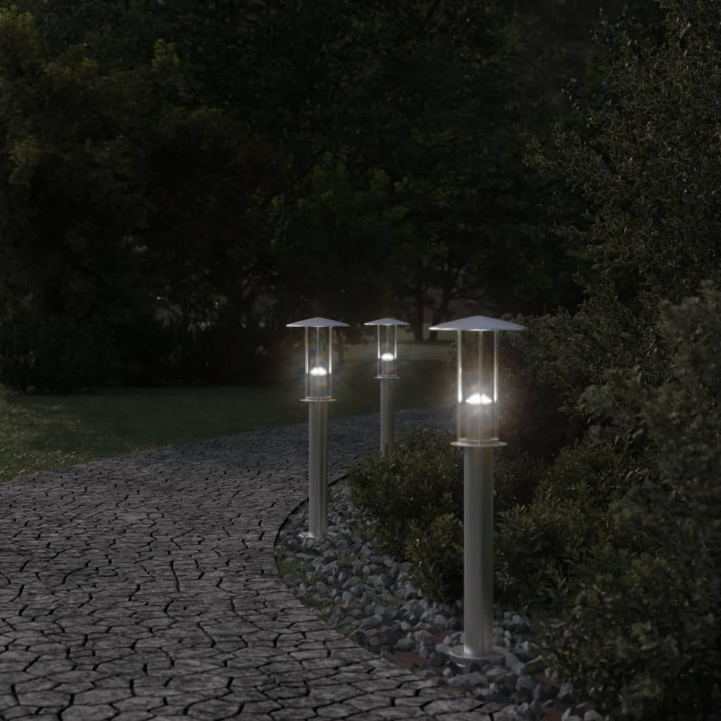 Vidaxx udendørs gulvlampe 60 cm rustfrit stål sølvfarvet