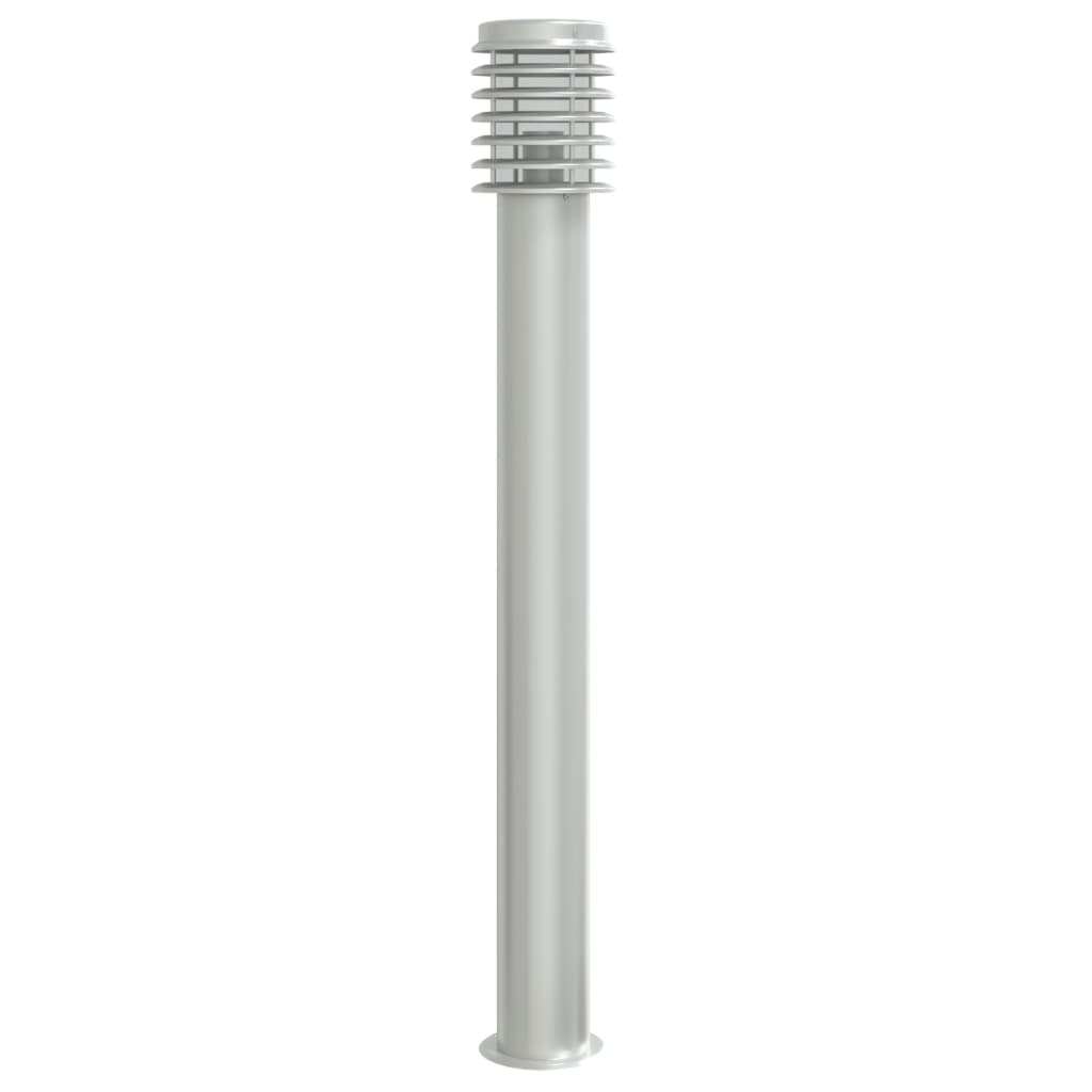 VidaXL udendørs gulvlampe 110 cm rustfrit stål sølvfarvet