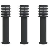 Vidaxx udendørs gulvlampe 3 stk 60 cm rustfrit stål sort