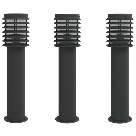 Vidaxx udendørs gulvlampe 3 stk 60 cm rustfrit stål sort