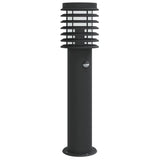 VidaXL udendørs gulvlampe med sensor 60 cm rustfrit stål sort