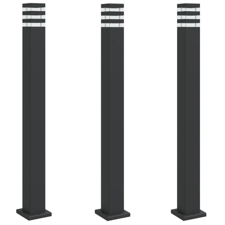 Vidaxx udendørs gulvlamper 3 stk 110 cm aluminium sort