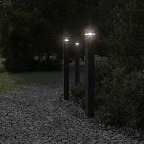 Vidaxx udendørs gulvlamper 3 stk 110 cm aluminium sort