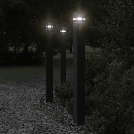 Vidaxx udendørs gulvlamper 3 stk 110 cm aluminium sort