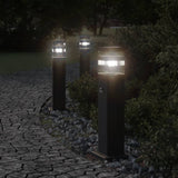 VidaXL udendørs gulvlamper med sensor 50 cm aluminium sort