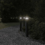 VidaXL udendørs gulvlampe med sensor 80 cm aluminium sort
