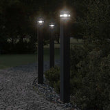 Vidaxx udendørs gulvlamper 3 stk med sensor 110 cm aluminium sort