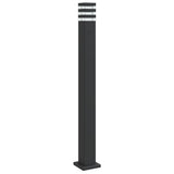 VidaXL udendørs gulvlampe med fatning 110 cm aluminium sort