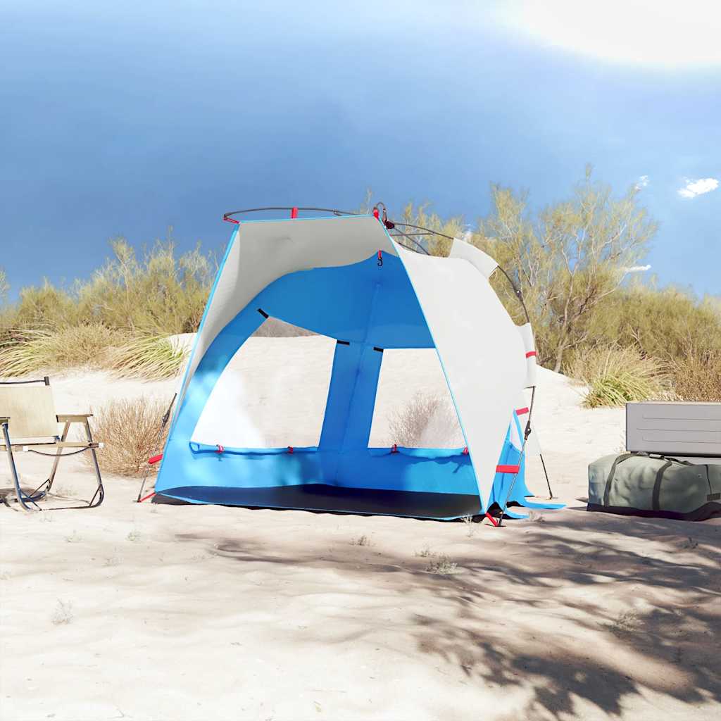 VidaXL strandtelt 2-personers vandtæt quick release azurblå