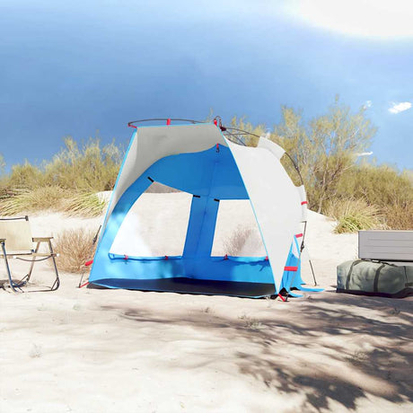 VidaXL strandtelt 2-personers vandtæt quick release azurblå
