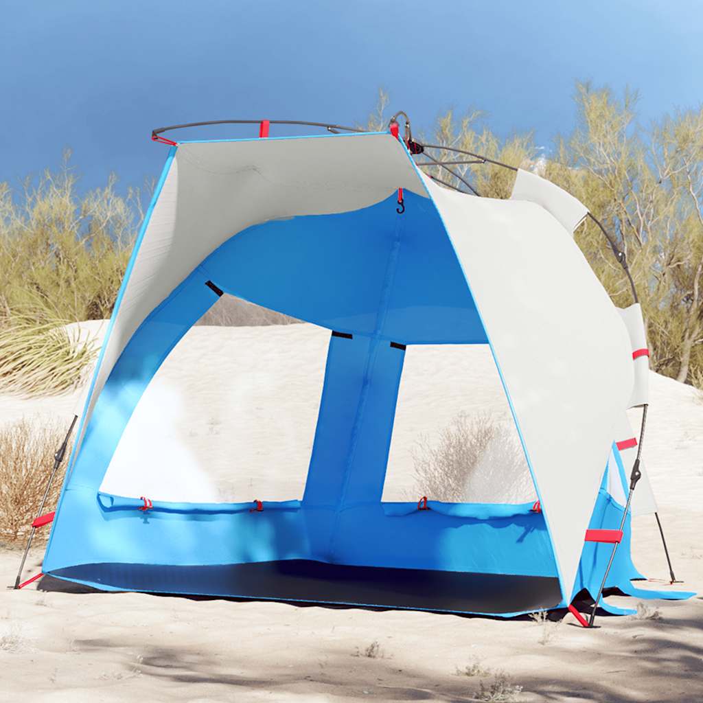 VidaXL strandtelt 2-personers vandtæt quick release azurblå