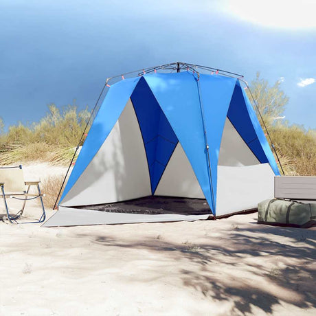 VidaXL strandtelt 4-personers vandtæt quick release azurblå
