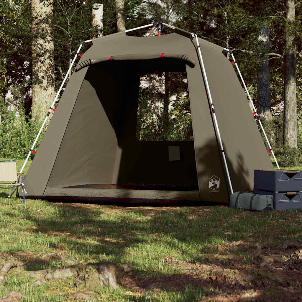 Vidaxl fisketelt 4-personers quick release olivengrøn