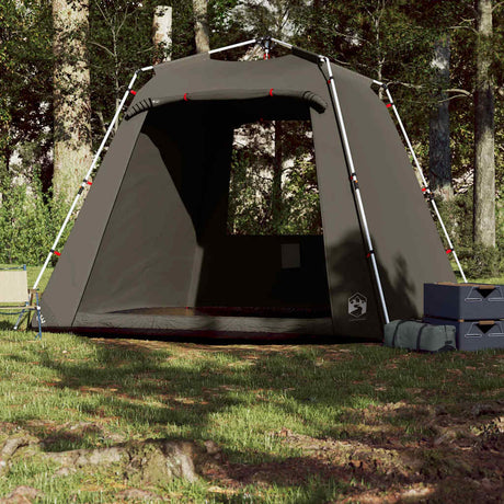 Vidaxl fisketelt 4-personers quick release brun
