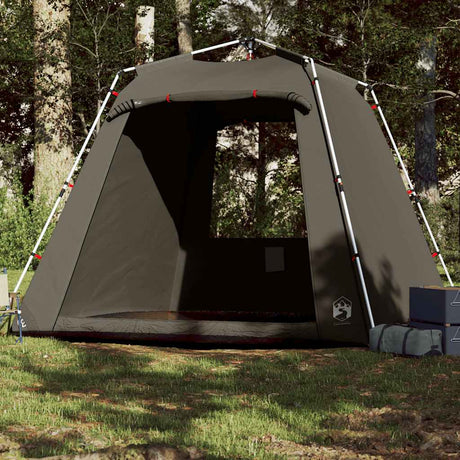 Vidaxl fisketelt 4-personers quick release brun
