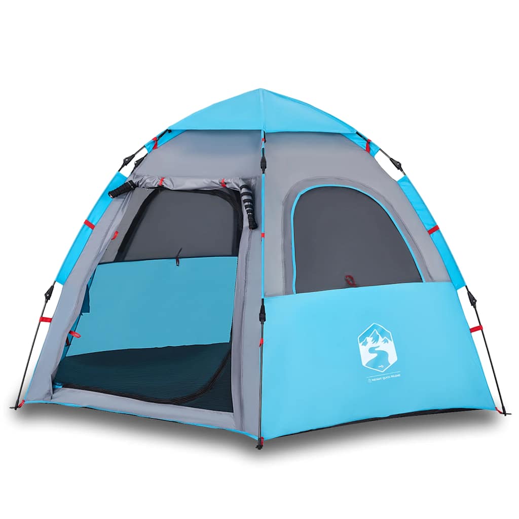 Vidaxl campingtelt 4-personers quick release blå