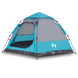 Vidaxl campingtelt 4-personers quick release blå