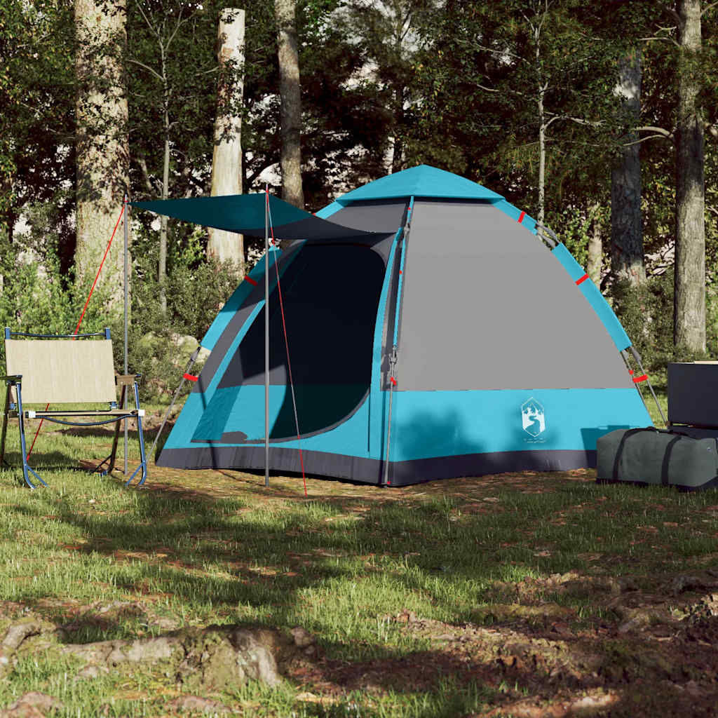 Vidaxl campingtelt 4-personers quick release blå