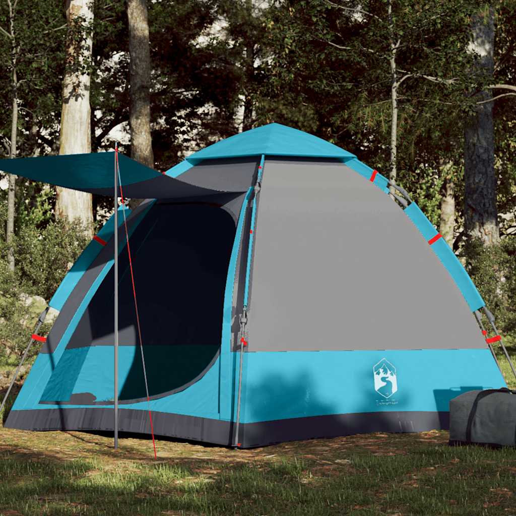 Vidaxl campingtelt 4-personers quick release blå