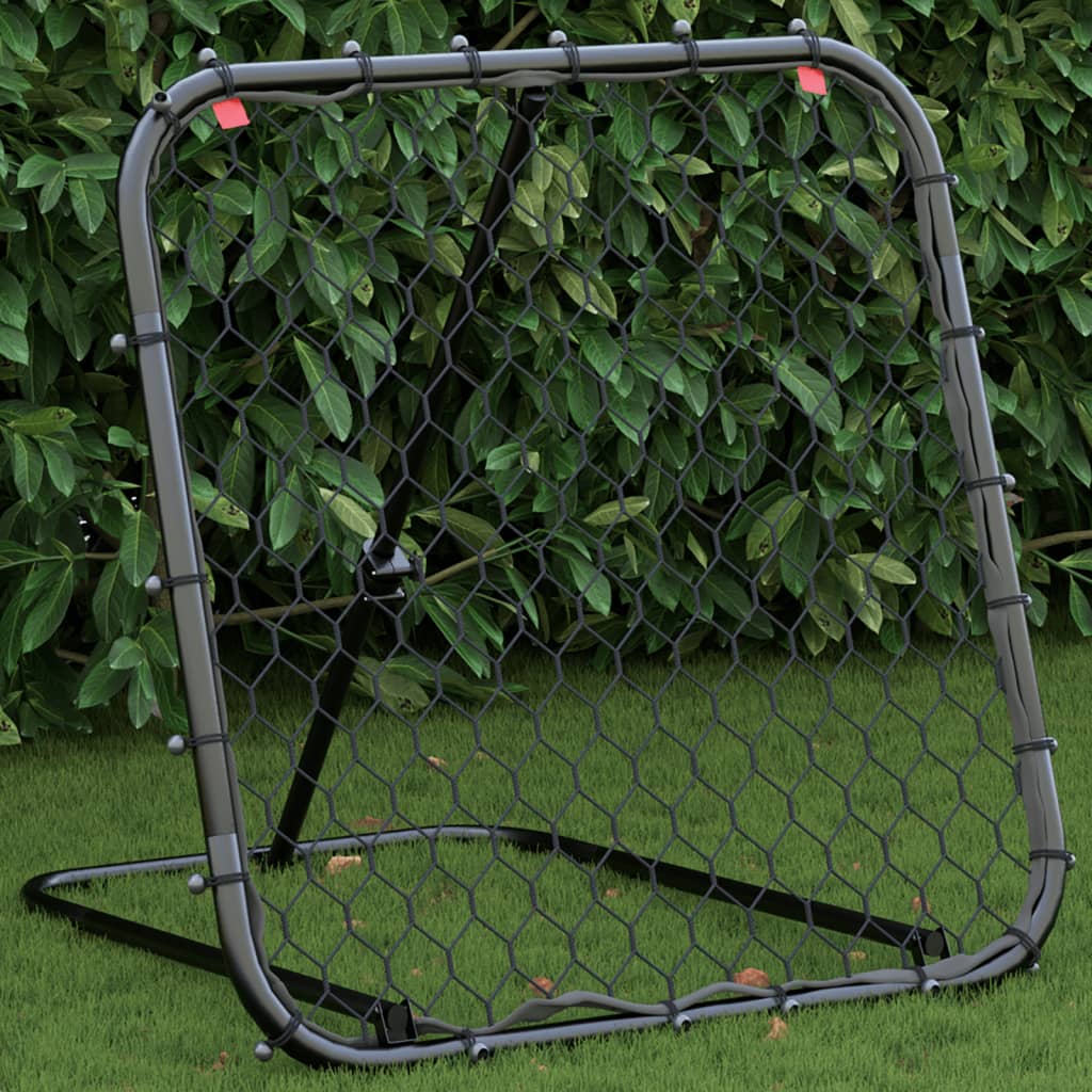VidaXL fodbold rebounder justerbar 84x73x60-80 cm stål sort