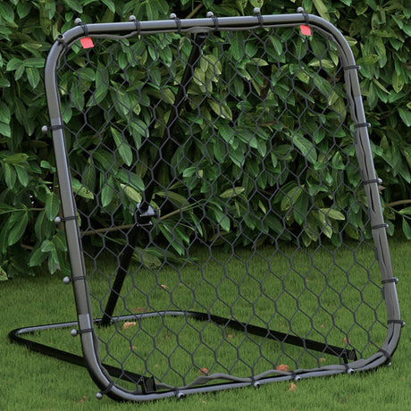VidaXL fodbold rebounder justerbar 84x73x60-80 cm stål sort